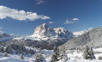 Winterlandschaft in den Dolomiten © photostefan - fotolia.com